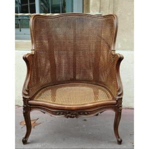 19th Century Double Cane Bergère Armchair