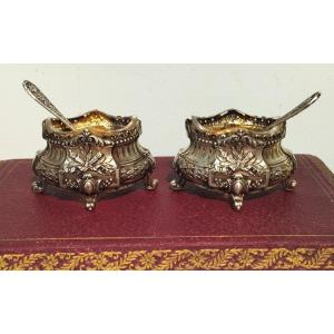 Pair Of 19th Century Silver Salt Cellars