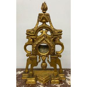 19th Century Gilded Wooden Watch Holder