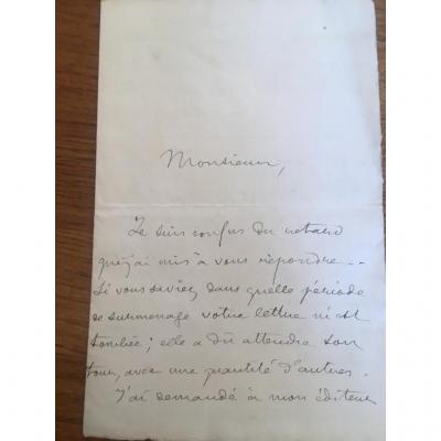 Handwritten Letter Pierre Loti