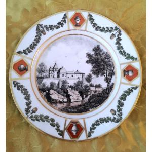 Porcelain Plate Early Nineteenth View Of Italy