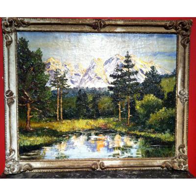 "paysage De Lac De Montagne" Frame Montparnasse