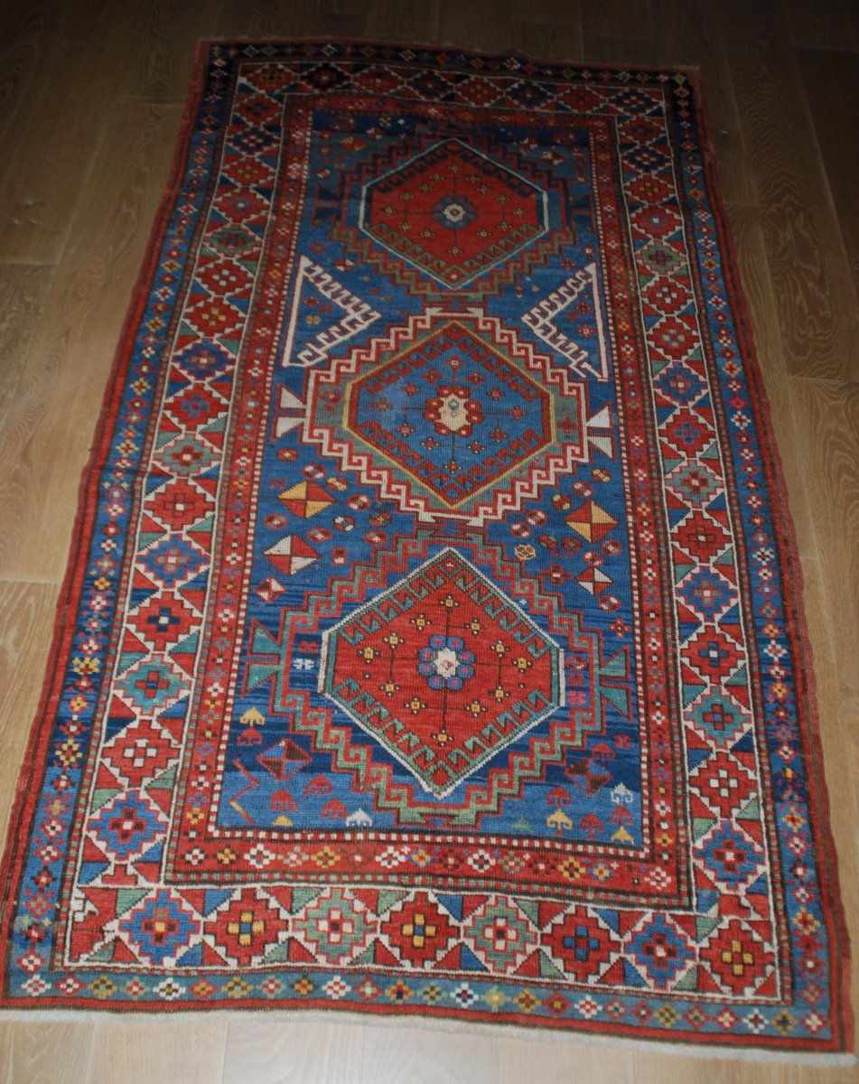 Tapis ancien"Kazak"212cmX122cm-photo-1