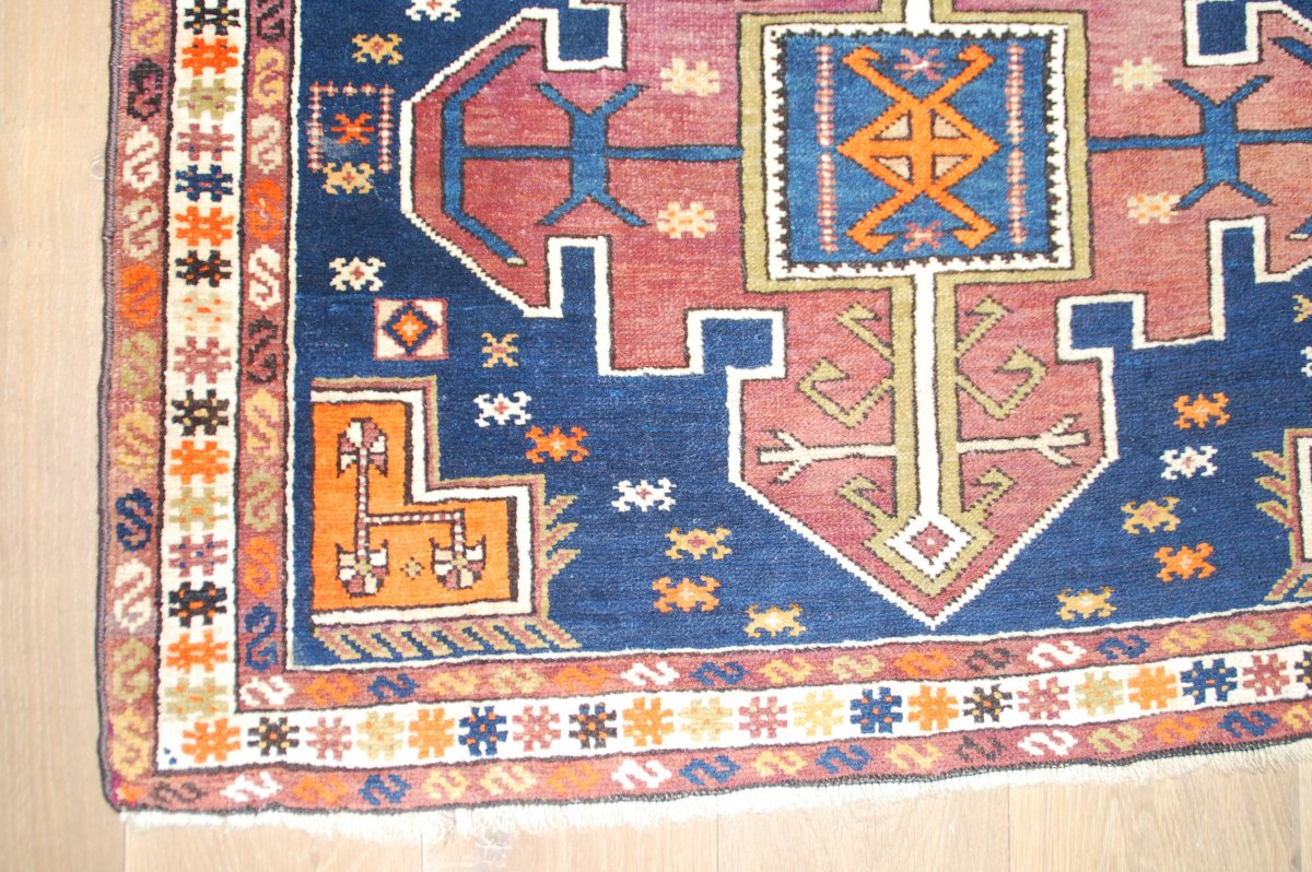 Old Carpet "kazak" 145cmx98cm-photo-4