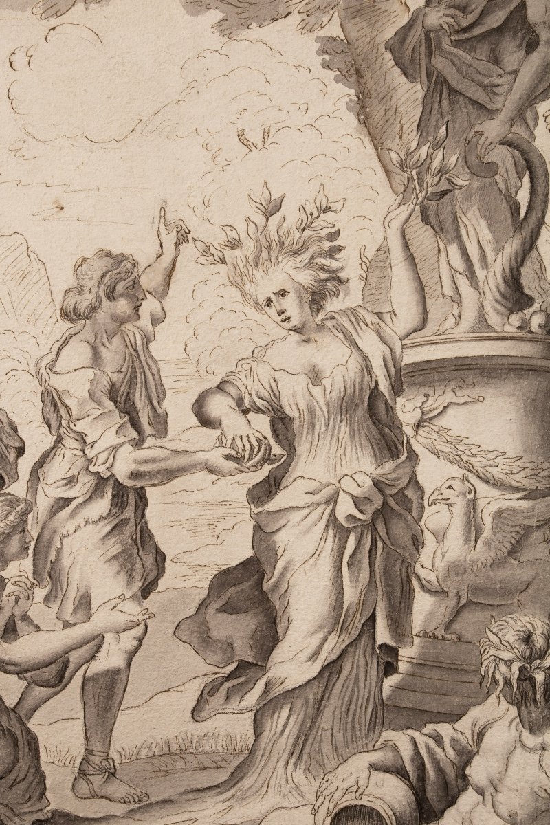 Apollo & Daphne. School Of Giovanni Francesco Romanelli (1610-1662)-photo-3