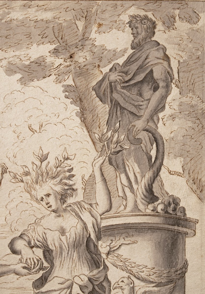 Apollo & Daphne. School Of Giovanni Francesco Romanelli (1610-1662)-photo-4