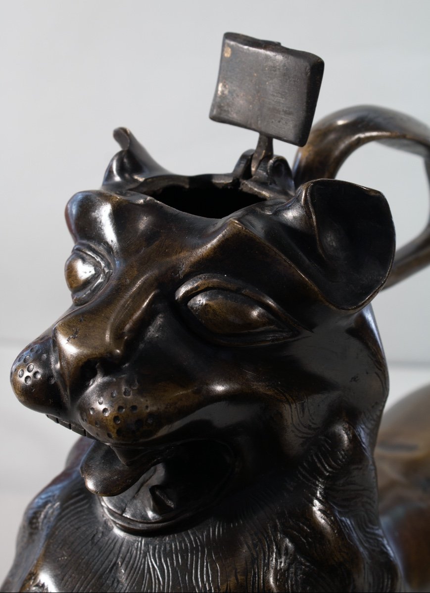 Aquamanile In Bronze And In The Shape Of A Lion (large Model)-photo-3