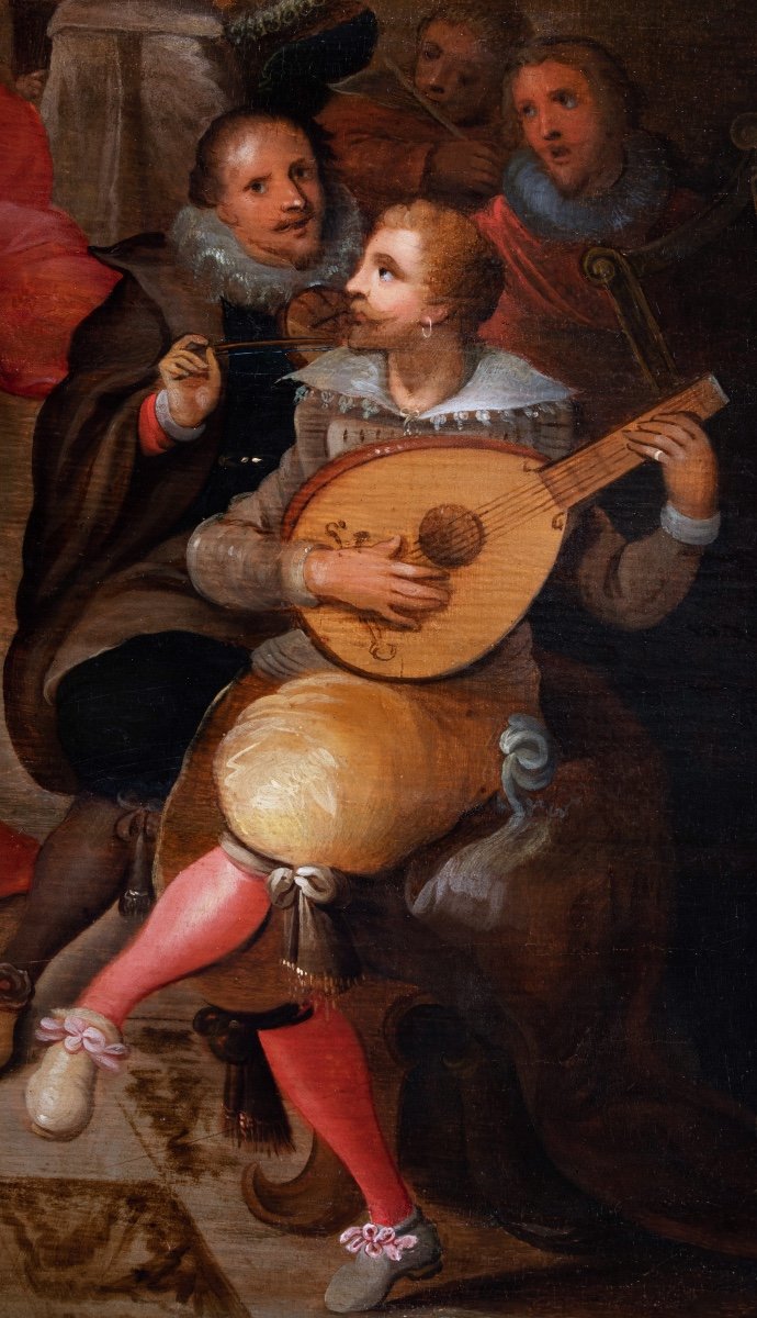 Scène de bal en élégante compagnie. Pieter Lisaert (1595-1629)-photo-2