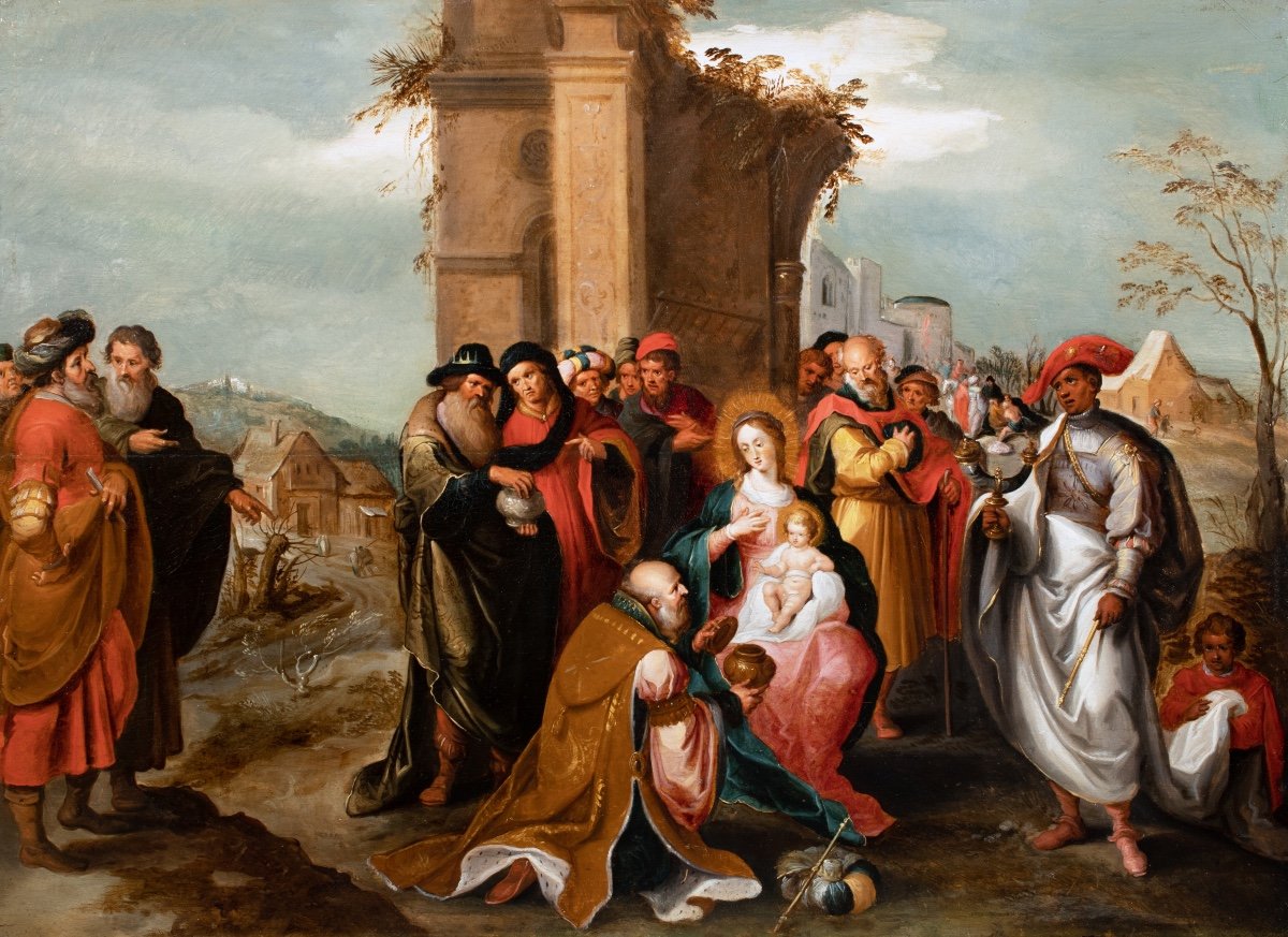 Adoration des Rois Mages. Frans II Francken (1541-1642)-photo-1