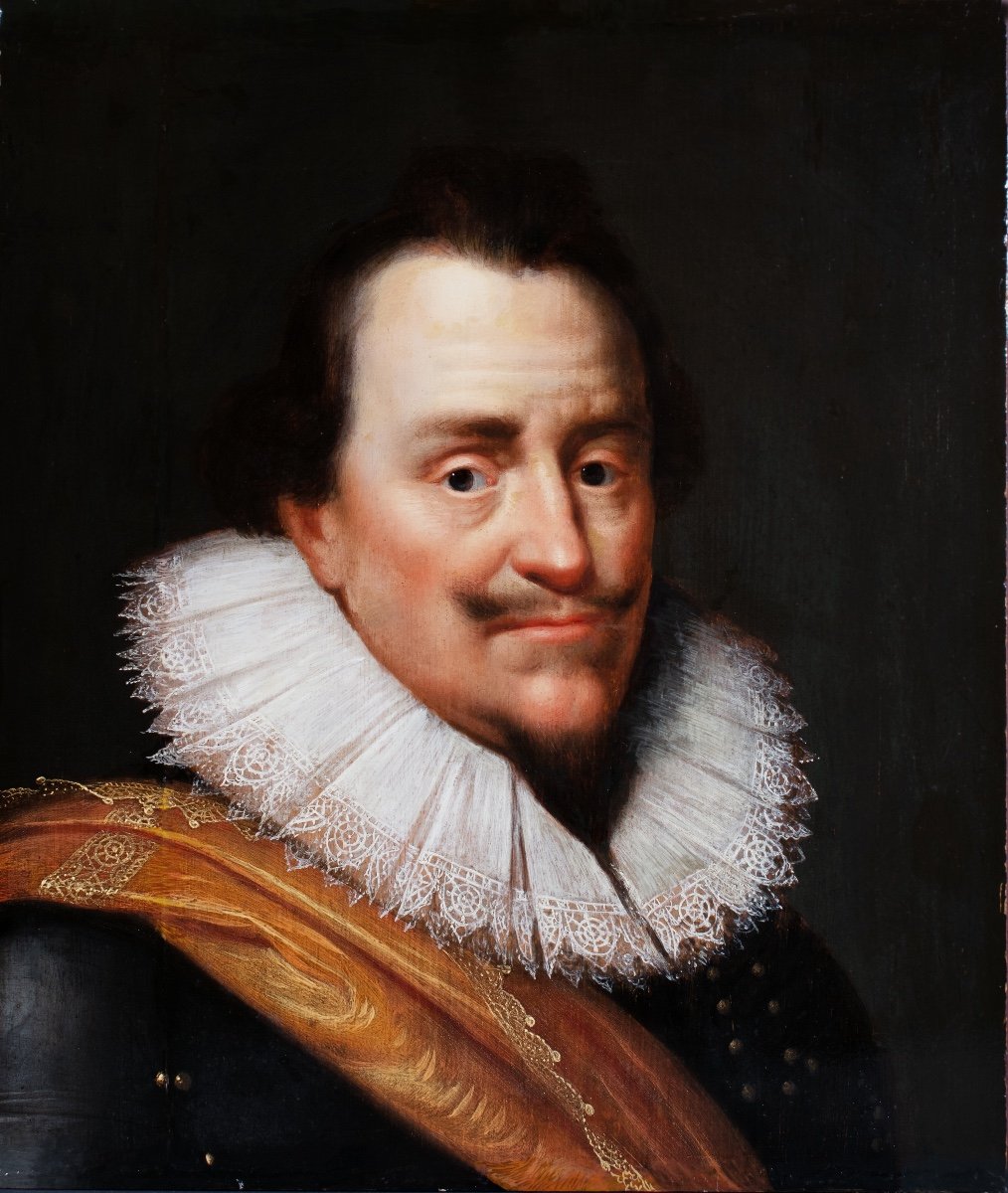 Portrait Of Ernest Casimir Of Nassau -dietz. Michiel Janz. Van Miereveld (1567-1641) Attributed-photo-3