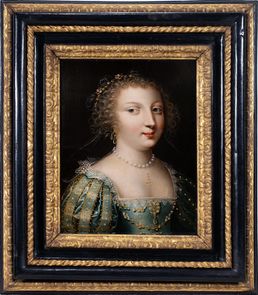 Paire de portraits de Jeunes dames de qualité. Claude Deruet (1588-1660) -photo-3