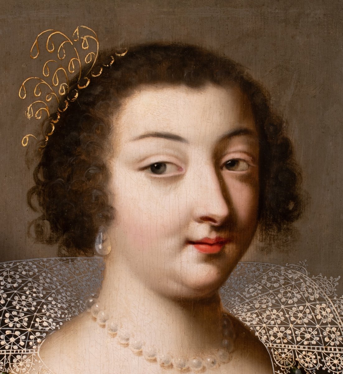 Paire de portraits de Jeunes dames de qualité. Claude Deruet (1588-1660) -photo-2