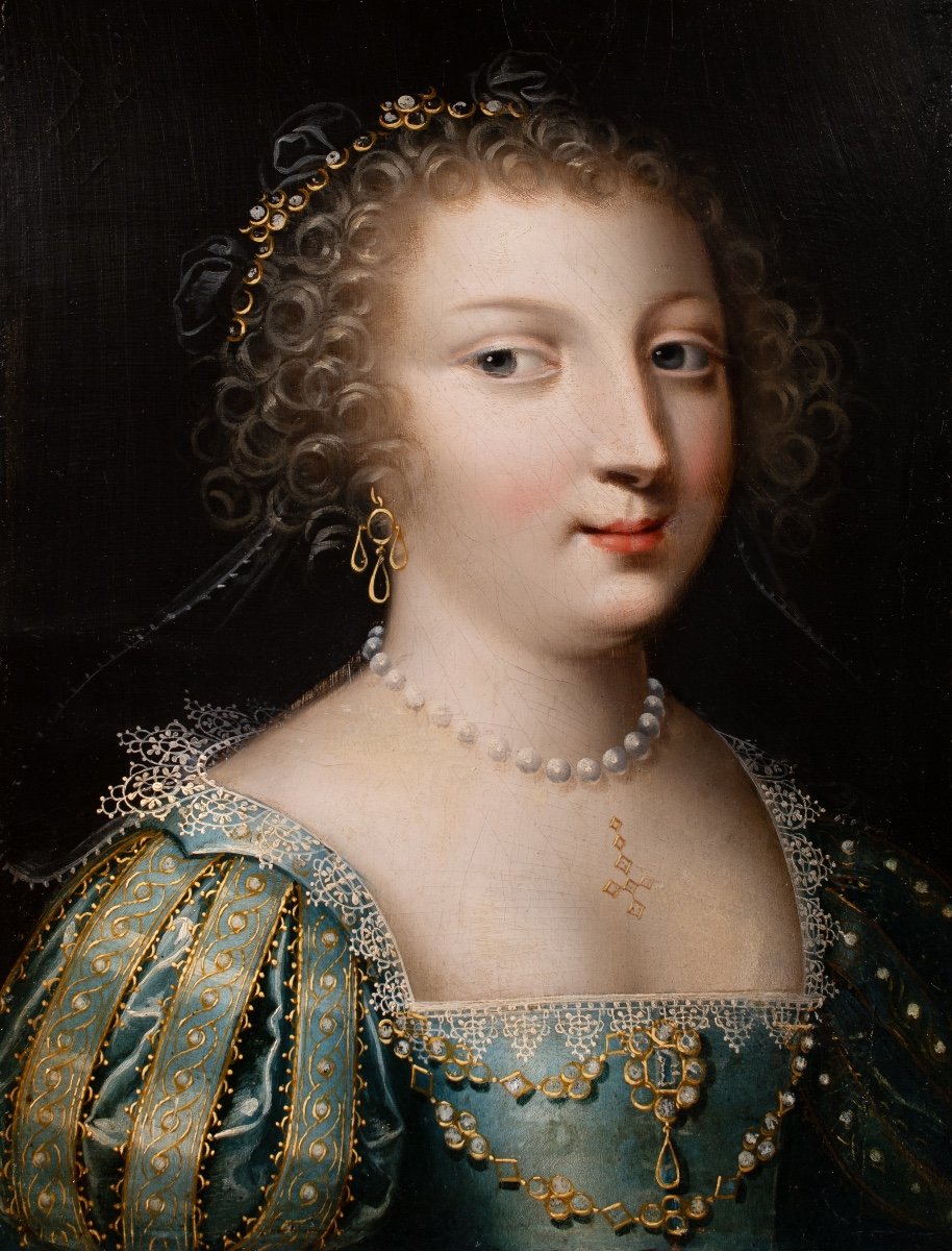 Paire de portraits de Jeunes dames de qualité. Claude Deruet (1588-1660) -photo-4