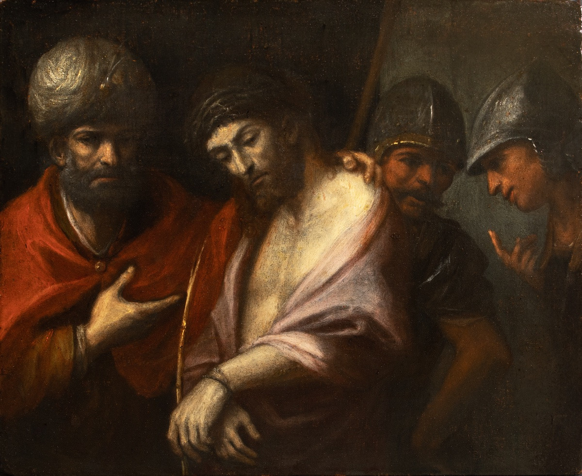 Christ Presented To Caiaphas. Venetian School, 16th Century-photo-2