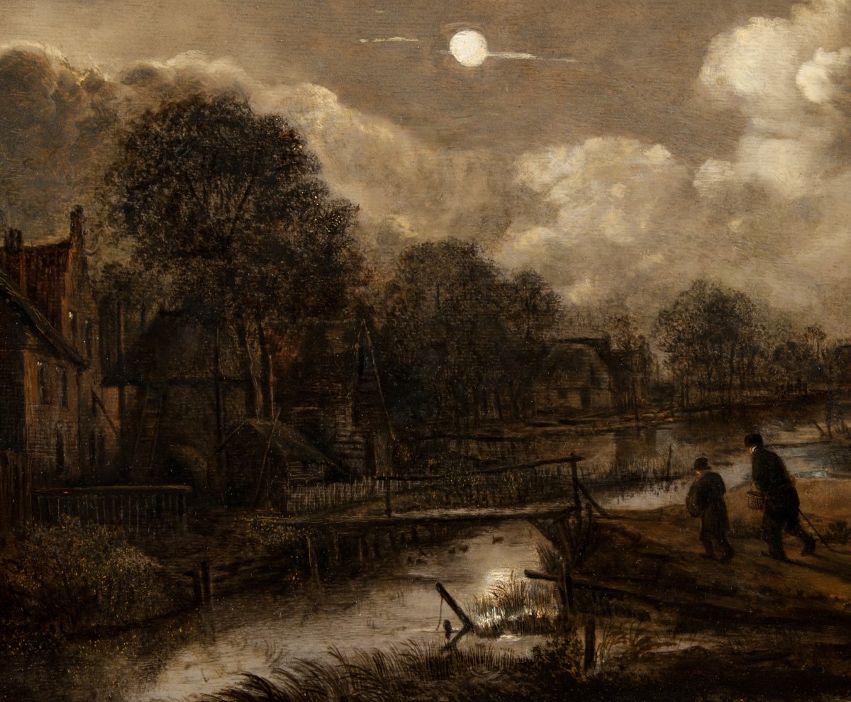 Landscape In The Moonlight Animated Characters. Aert Van Der Neer (1603-1677)-photo-2