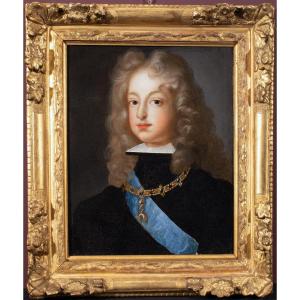 Portrait Of King Philippe V. School Of Hyacinthe Rigaud (1659-1743)