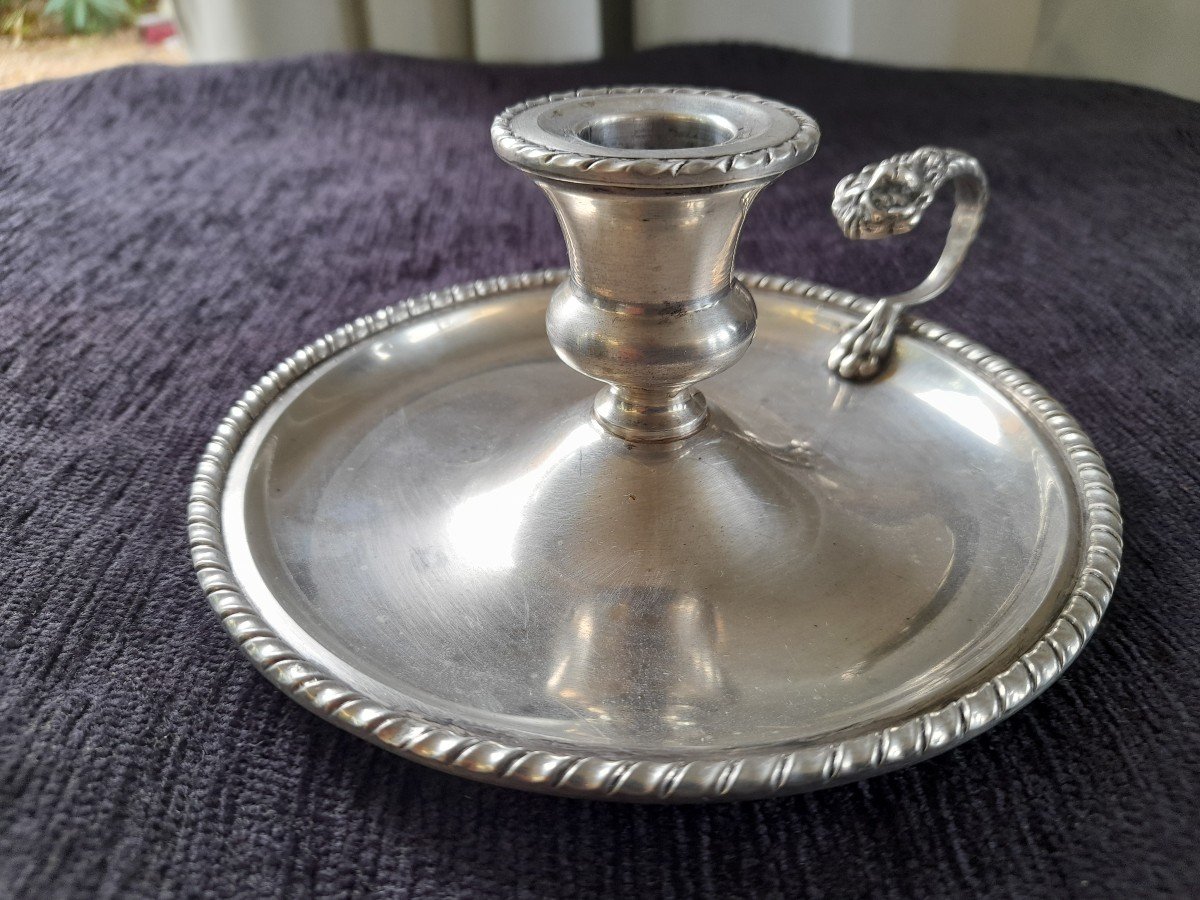 Edinburgh 1904 Silver Hand Candlestick 200g-photo-1