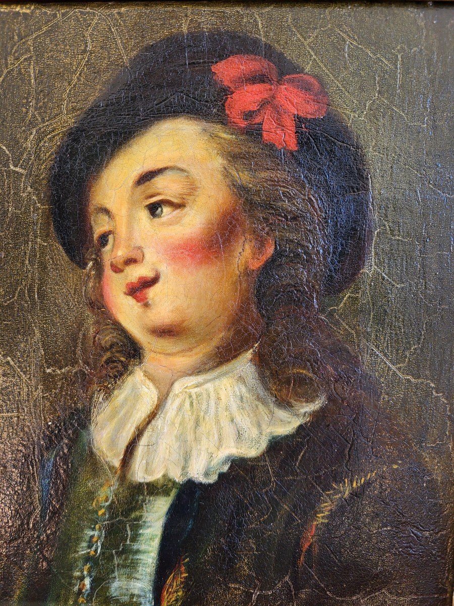 école Française  Du XVIII E Paire De Portraits d'Enfant Huile /t-photo-1