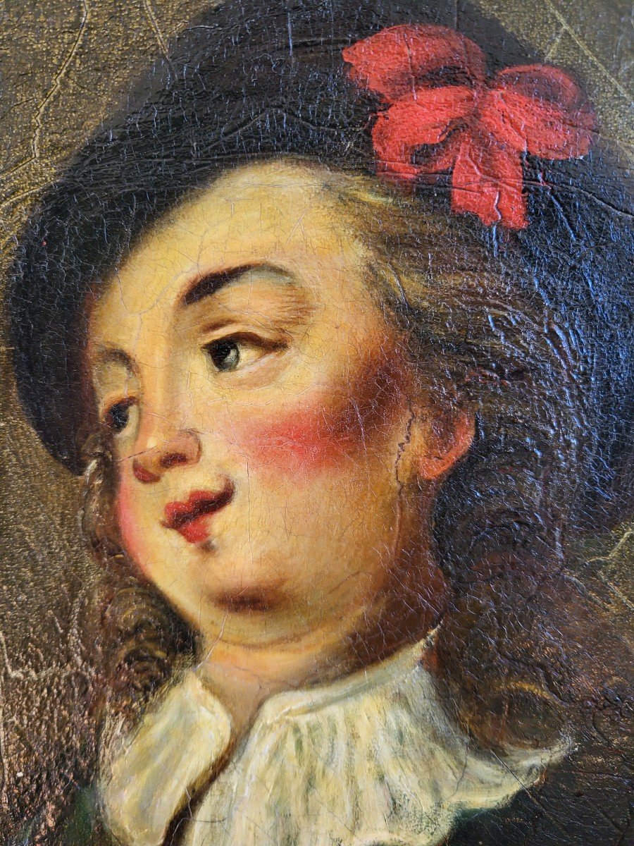 école Française  Du XVIII E Paire De Portraits d'Enfant Huile /t-photo-2