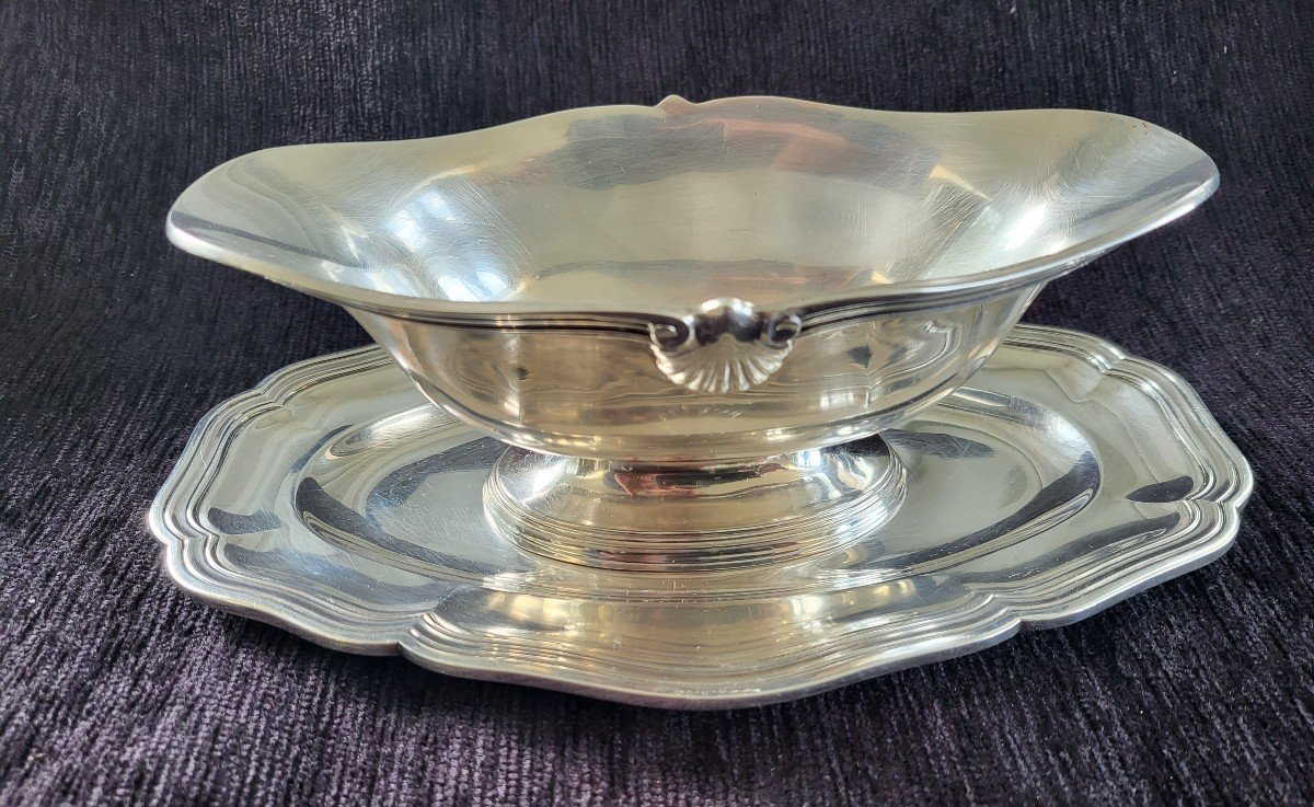 Sauceboat Silver Minerva Louis XV Style Late Nineteenth-photo-2