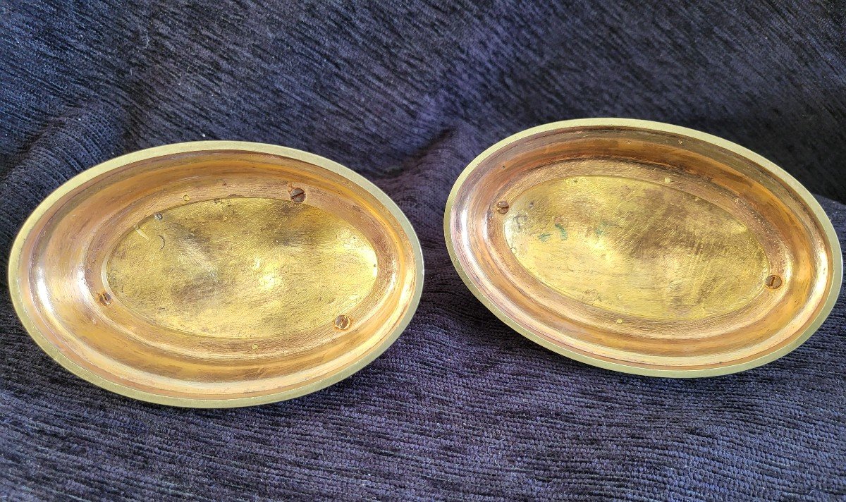 Pair Of Gilt Bronze Paperweights Louis XVI  XVIII E -photo-2