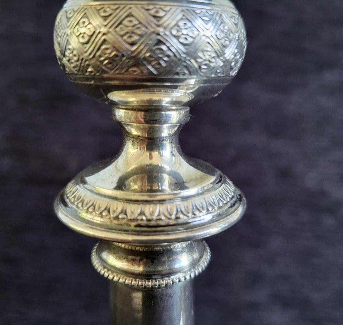 Pair Of Candlesticks In Silver Restoration Nineteenth Century-photo-4