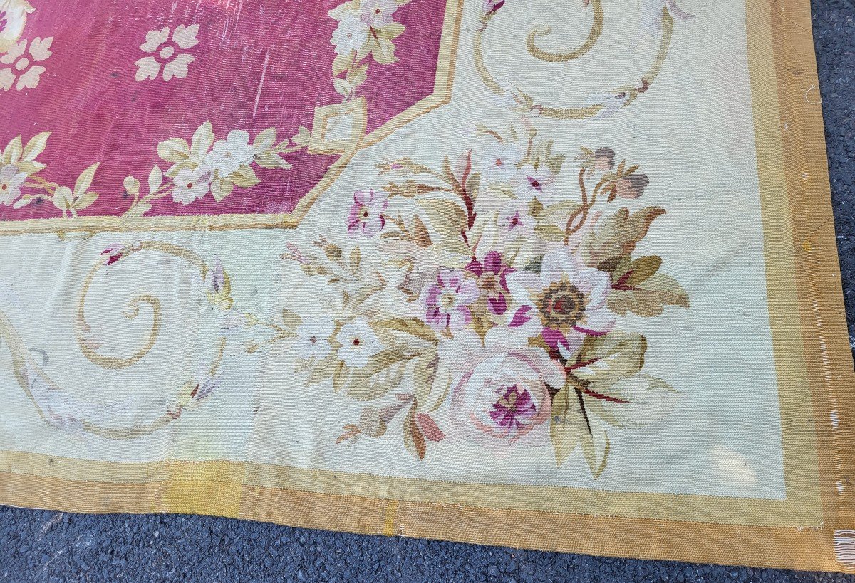 Important Aubusson Carpet Napoleon III Period 19th Century 450x305cm-photo-2