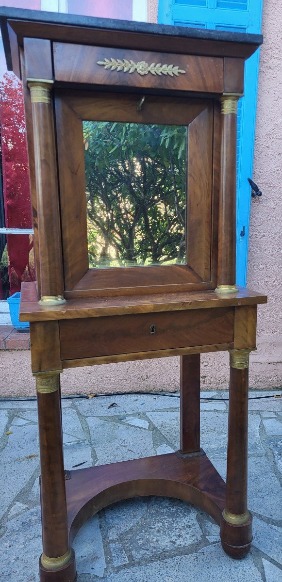 Bonheur Du Jour Mahogany Desk Empire Period Early 19th Century-photo-8