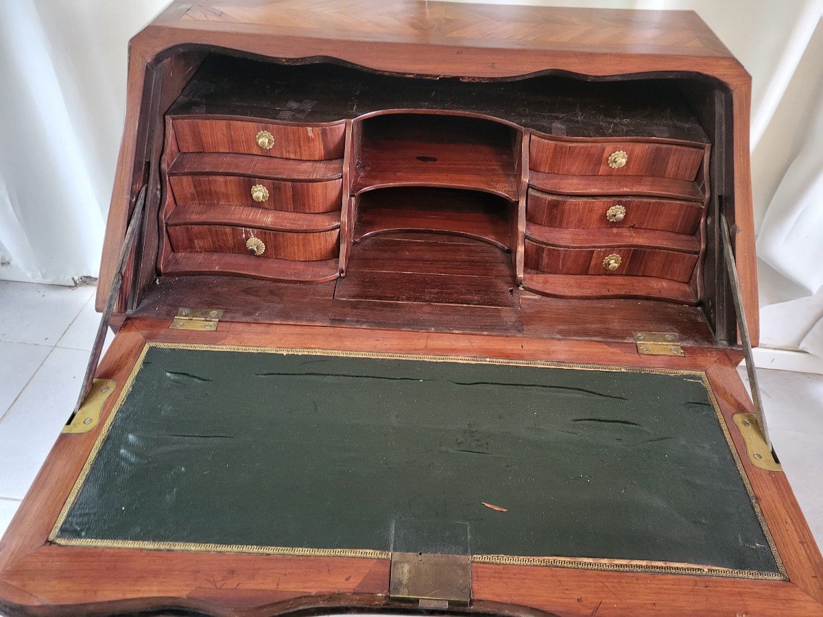 Rosewood Sloping Desk Louis XV 18th Century-photo-4