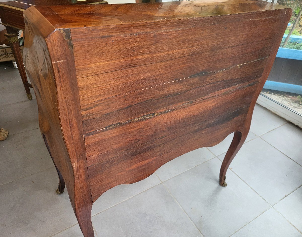 Bureau De Pente  Bois de violette époque Louis XV  XVIIIe -photo-4