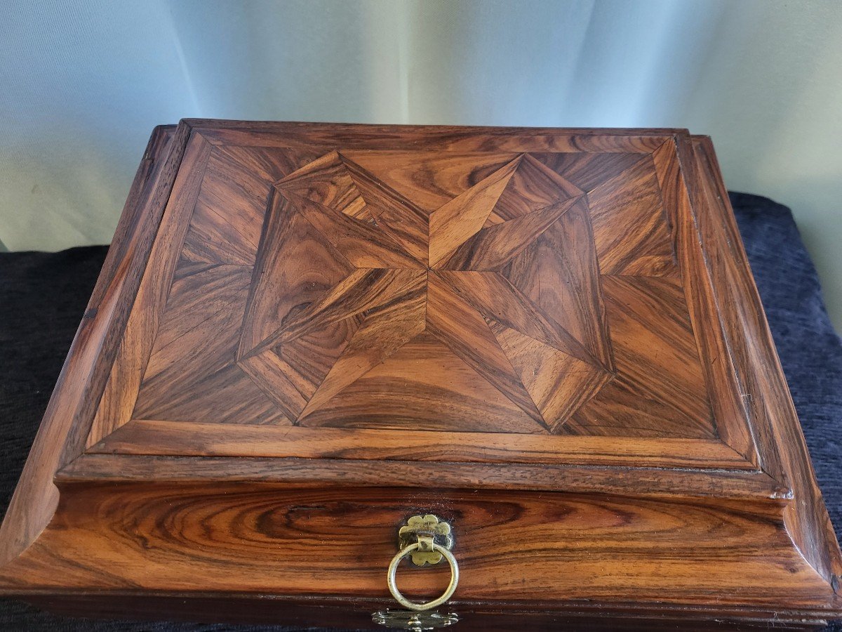 Marquetry Wig Box Louis XIV Period Late 17th Century-photo-2