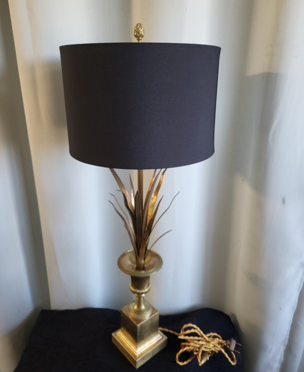 Maison Charles Lamp Gilt Bronze Signed-photo-5