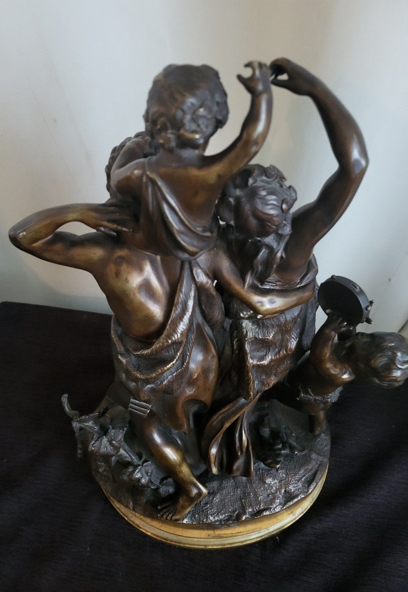 Bronze Sculpture Fauna Signed Clodion 19th Century-photo-4