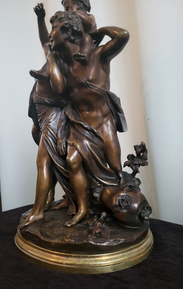 Bronze Sculpture Fauna Signed Clodion 19th Century-photo-4