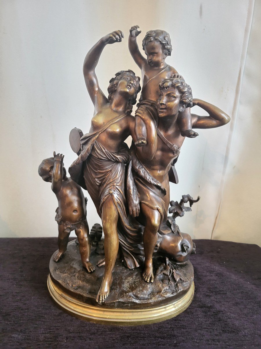 Bronze Sculpture Fauna Signed Clodion 19th Century-photo-8