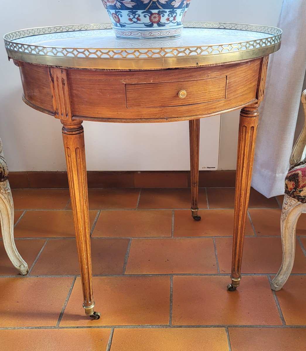 Table  Bouillotte  Acajou blond époque  Louis XVI  XVIII E Siècle  Be