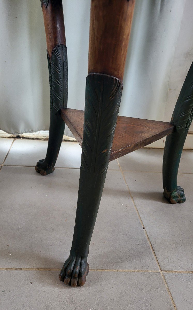 Pedestal Table With Griffons Lacquered Mahogany Consulate Period Late 18th Century -photo-3