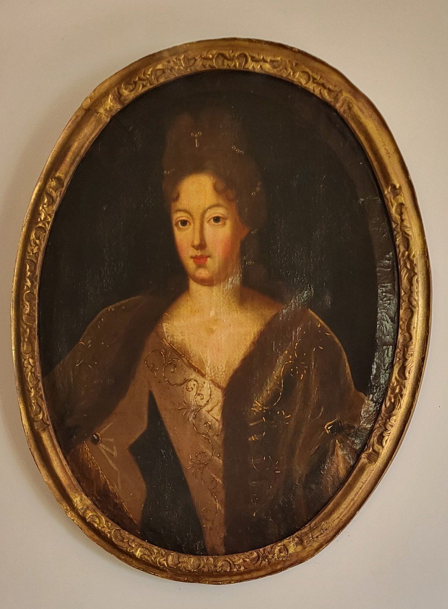 French School From The 17th Century Lady Of Quality H/t Frame