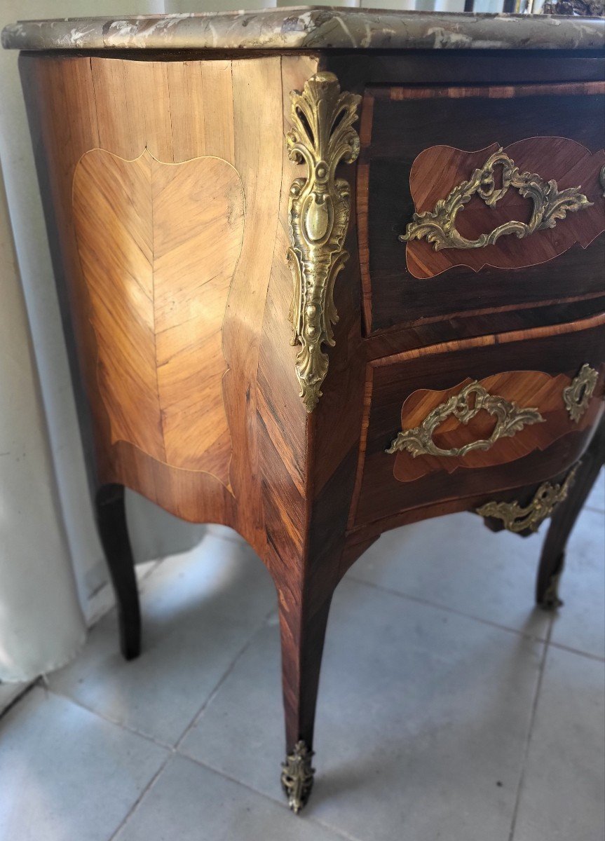 Between Two Chest Of Drawers Stamped Pf Guignard Louis XV XVIII Period -photo-4