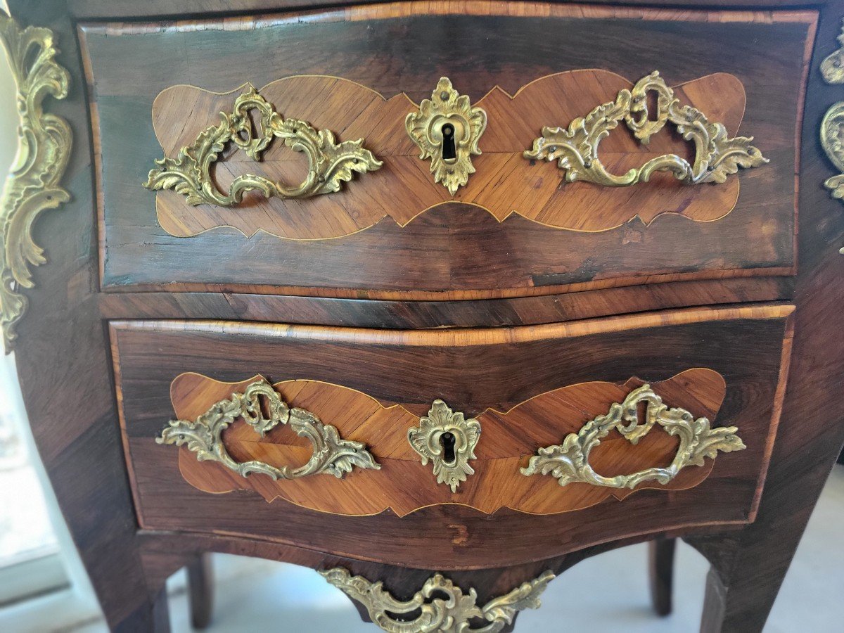 Between Two Chest Of Drawers Stamped Pf Guignard Louis XV XVIII Period -photo-1