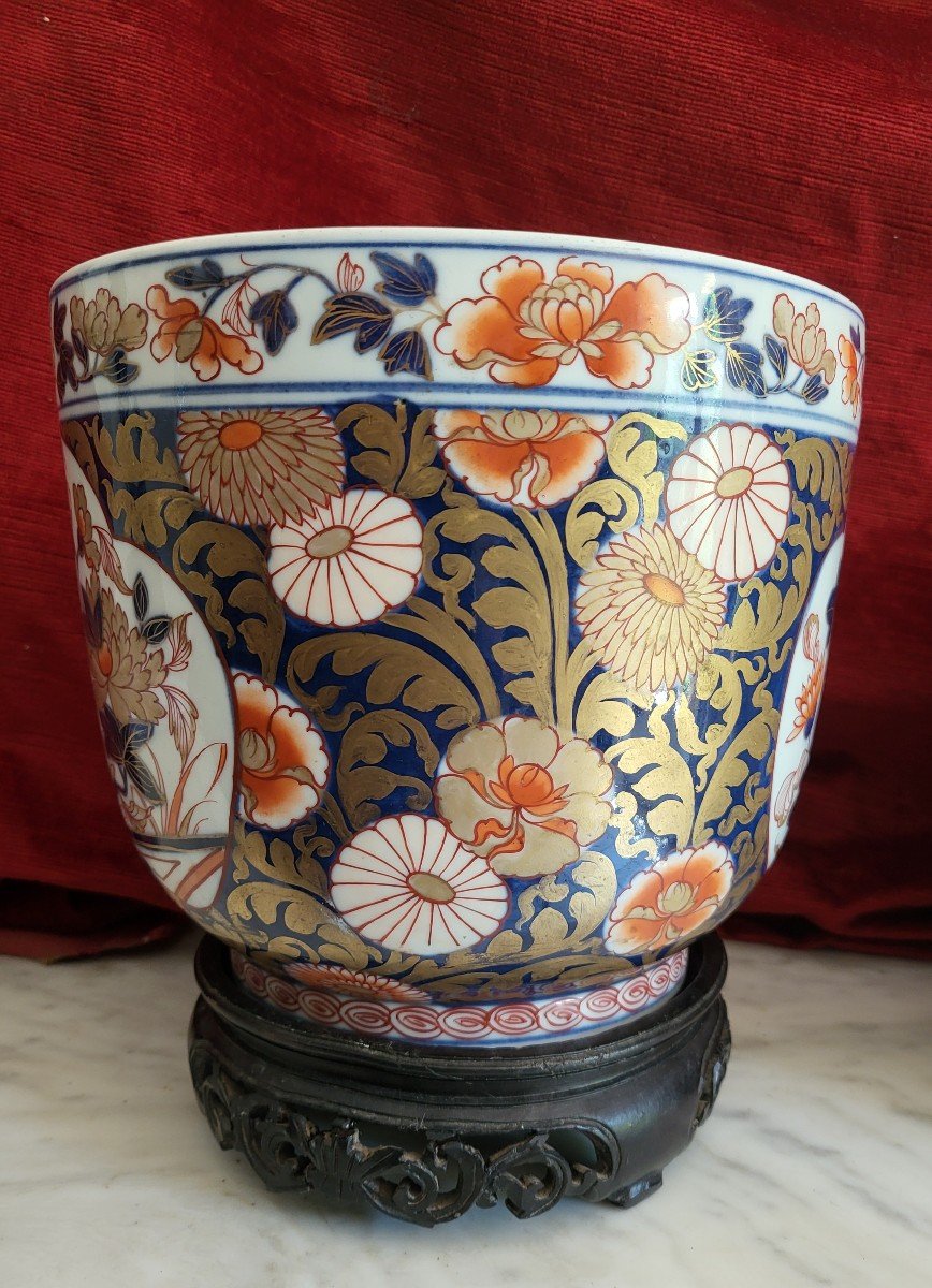 Pair Of Imari Japan Cooler Vases 19th Century -photo-3