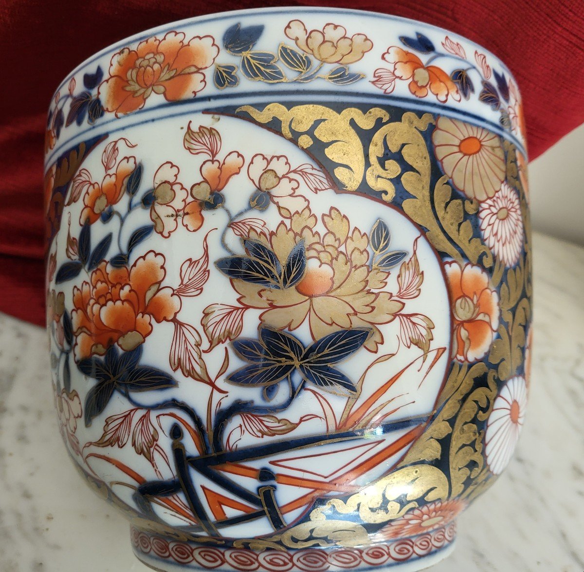 Pair Of Imari Japan Cooler Vases 19th Century -photo-5