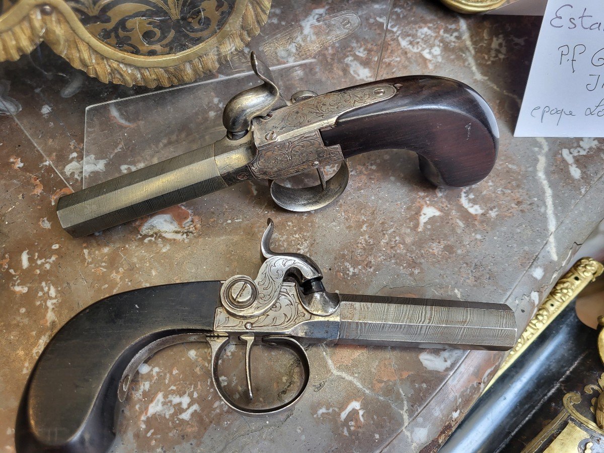 Pair Of Liege Chest Pistols C.1830 Tbe-photo-2