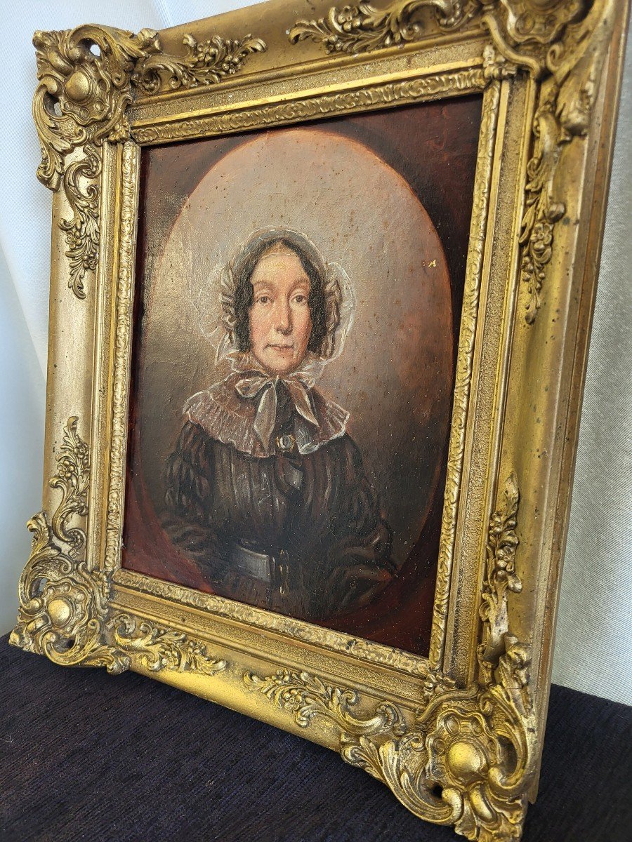 French School Presumed Portrait Of The Countess Of Segur H/t Ep 19th -photo-1