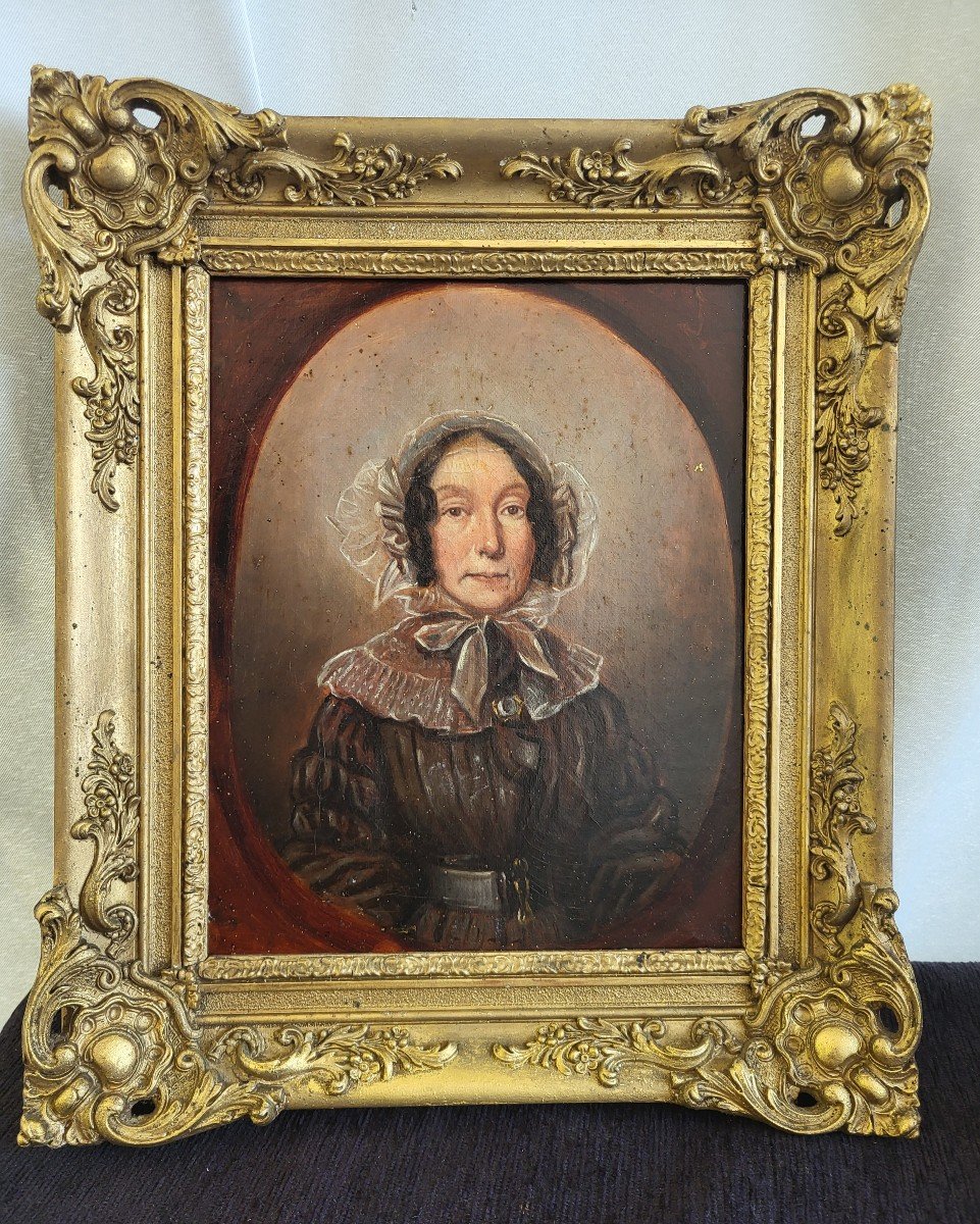 French School Presumed Portrait Of The Countess Of Segur H/t Ep 19th -photo-7