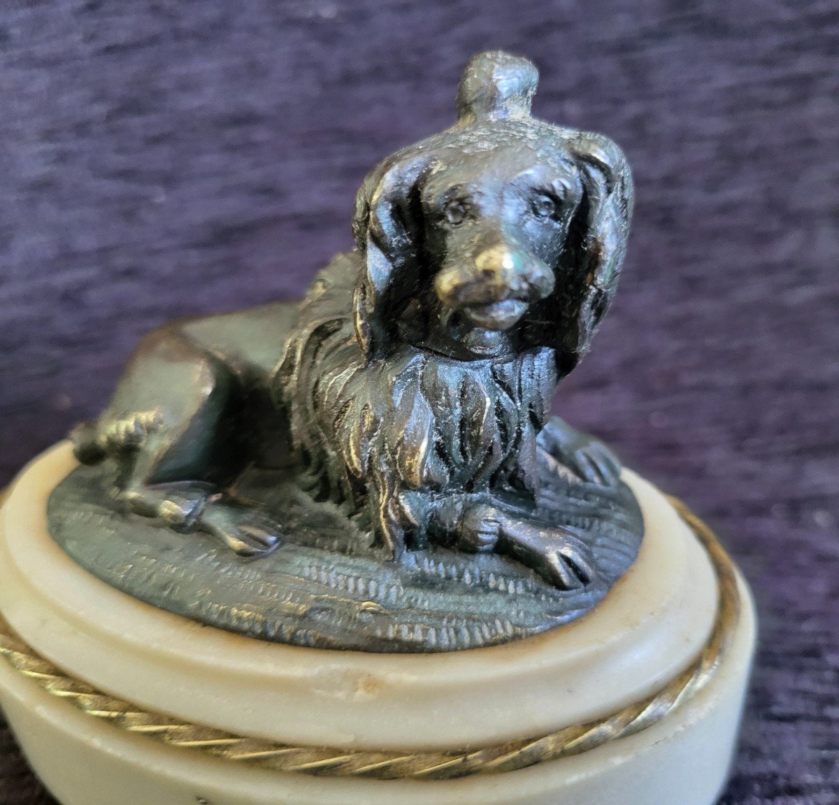 Bronze And Marble Paperweight Louis XVI Period Late 18th Century -photo-2