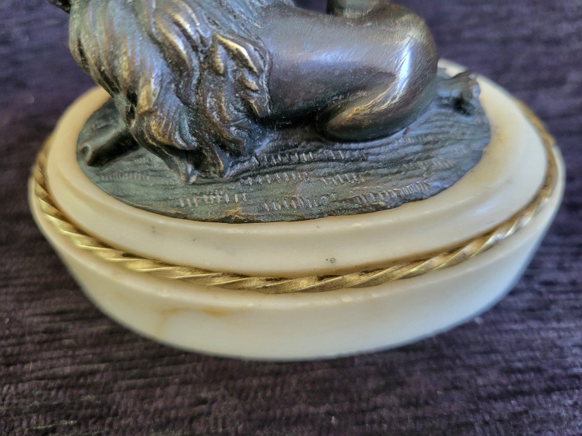 Bronze And Marble Paperweight Louis XVI Period Late 18th Century -photo-4