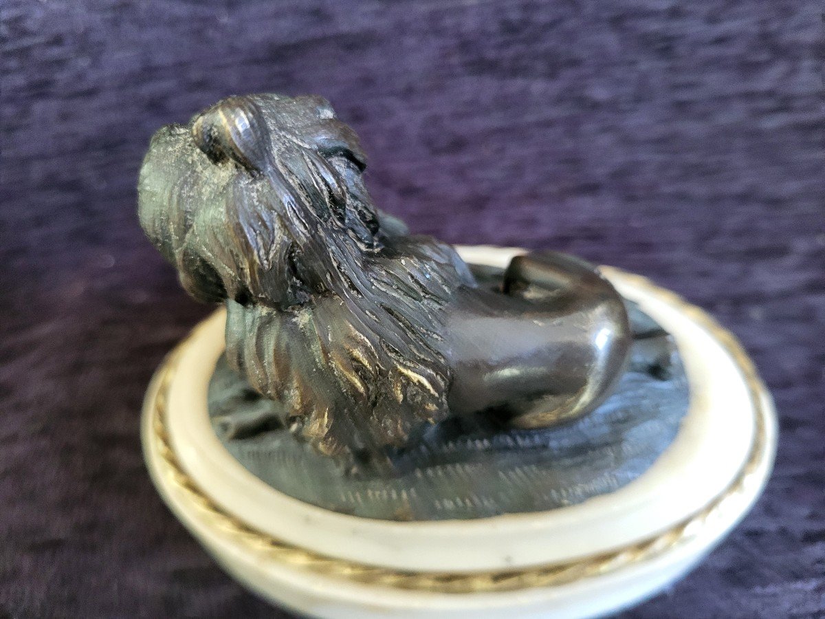 Bronze And Marble Paperweight Louis XVI Period Late 18th Century -photo-2