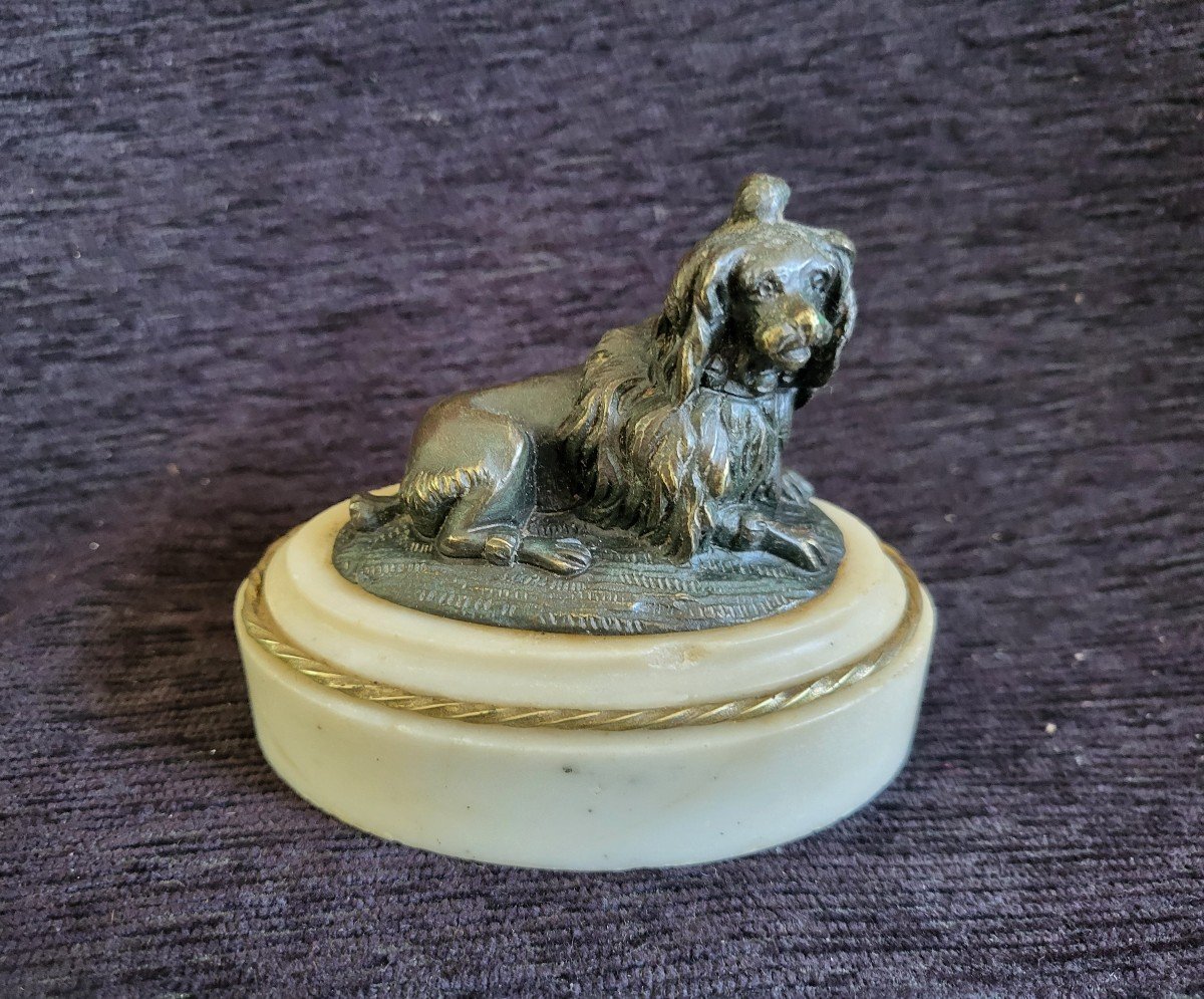 Bronze And Marble Paperweight Louis XVI Period Late 18th Century -photo-3