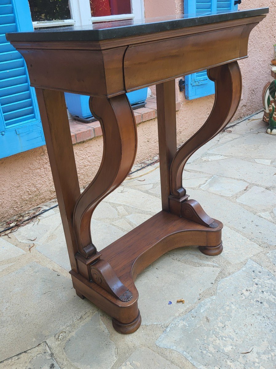 Small Mahogany Console Restoration Period 19th Century L59cm-photo-6